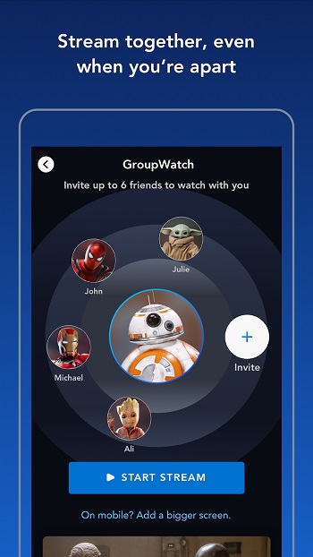 Disney+ app detail