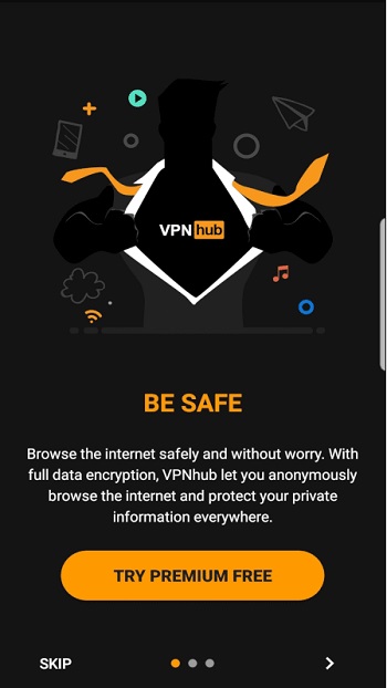 VPNhub app detail