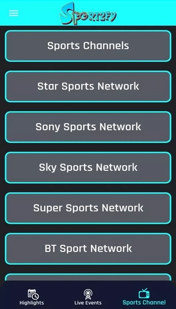 sportzify tv apk android