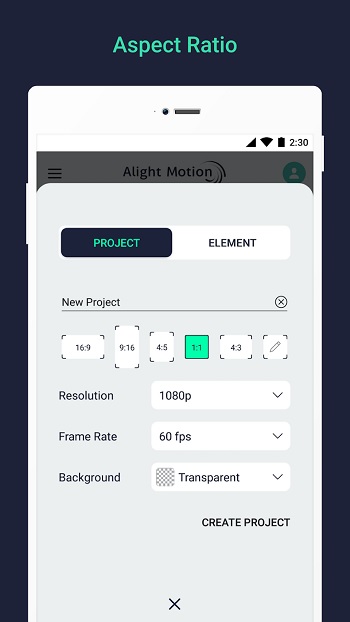 Alight Motion app detail 