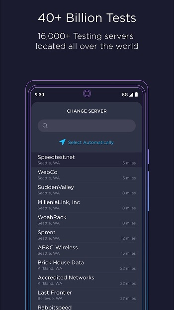 Speedtest app detail