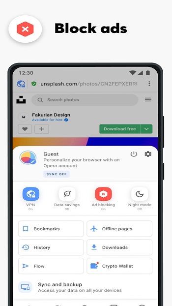 Opera Mini app detail