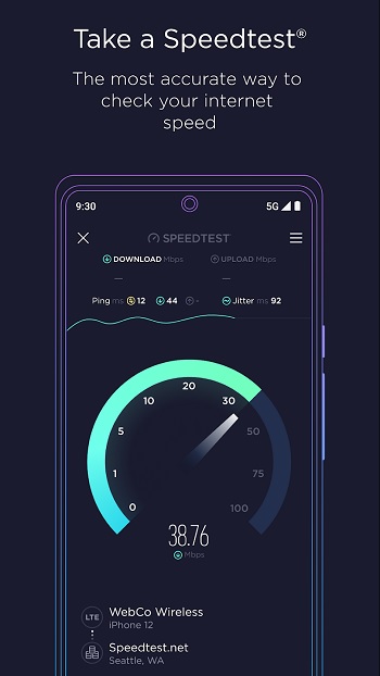 Speedtest app detail